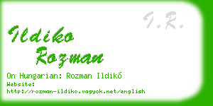 ildiko rozman business card